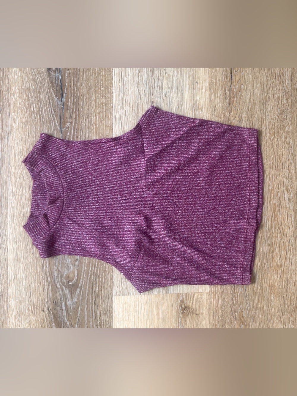 Ribbed Mock Neck Crop Tank Top